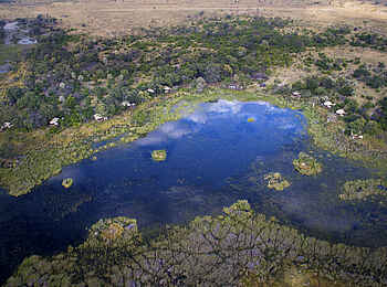 Nxabega Okavango Tented Camp: Blick aus dem Flugzeug