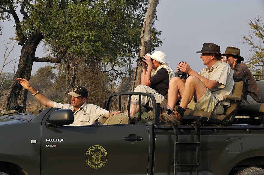 Kaingo Game Drive: Derek Shenton bei der Arbeit Kaingo Game Drive: Derek Shenton bei der Arbeit
