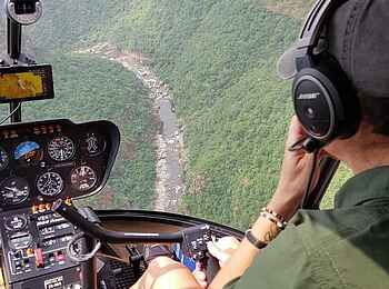 Kambaku Safari Lodge Südafrika: Ein Rundflug mit dem Helikopter Kambaku Safari Lodge Südafrika: Ein Rundflug mit dem Helikopter