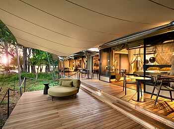 Khwai Leadwood: eigene Terrasse