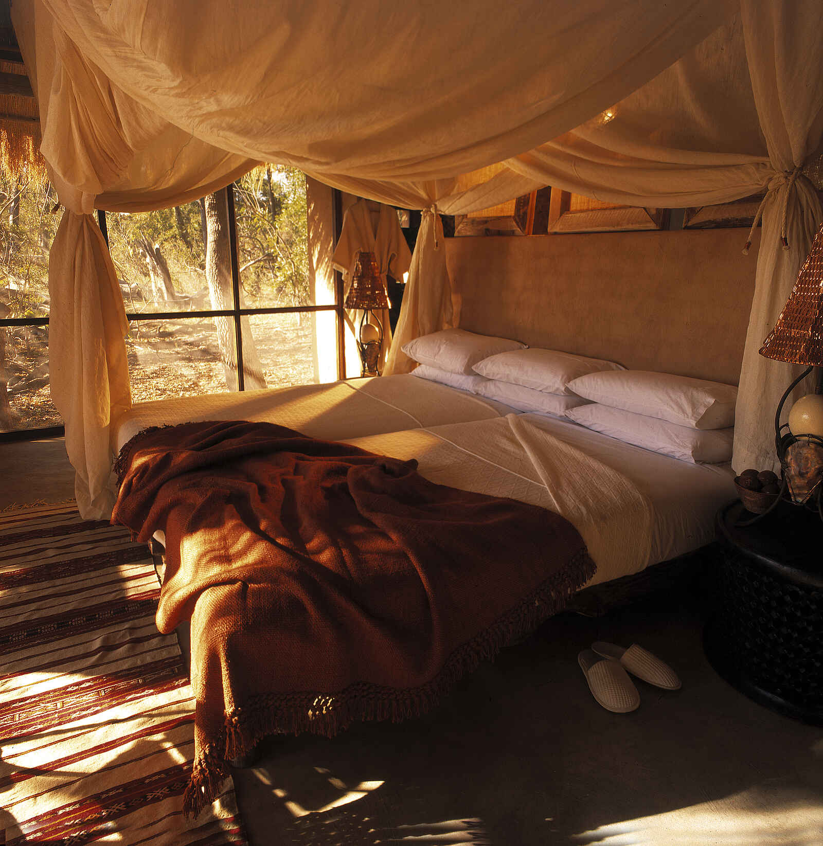 Sandibe Okavango Safari Lodge: Doppelbett Sandibe Okavango Safari Lodge: Doppelbett