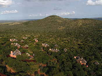 Thanda Safari Lodge: Camp aus der Luft Thanda Safari Lodge: Camp aus der Luft