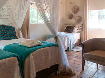 Bayete Guest Lodge: Einzelbetten im Familien-Cottage