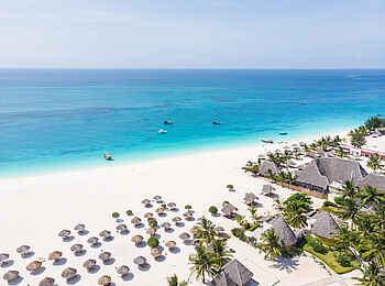 Gold Zanzibar Beach House & Spa: Der Strand aus der Vogelperspektive