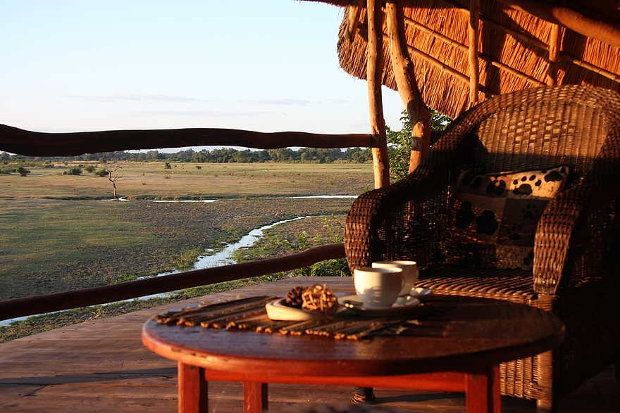 Kafunta River Lodge: Blick vom Balkon Kafunta River Lodge: Blick vom Balkon