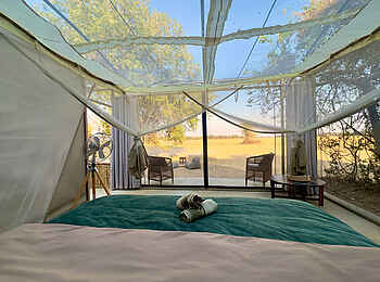 Luambe Horizons Camp: Das Canvas Chalet mit Rundumblick in die Natur