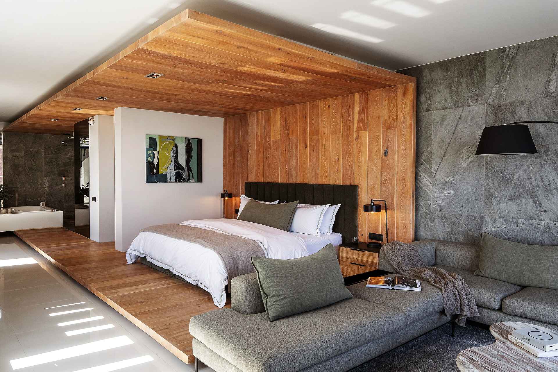 POD Camps Bay Boutique Hotel: Deluxe Suite Schlafbereich POD Camps Bay Boutique Hotel: Deluxe Suite Schlafbereich