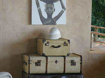 Royal Zambezi Lodge: Gepäck aus alter Zeit