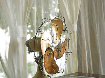 Royal Zambezi Lodge: Ventilator und Gardinen