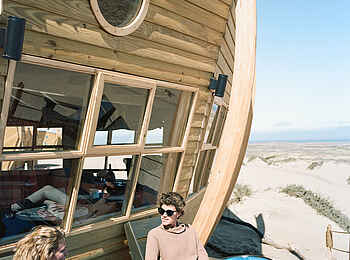 Shipwreck Lodge: Außendeck mit Aussicht auf die Landschaft Shipwreck Lodge: Außendeck mit Aussicht auf die Landschaft