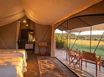 Basecamp Wilderness: Blick nach draußen Basecamp Wilderness: Blick nach draußen