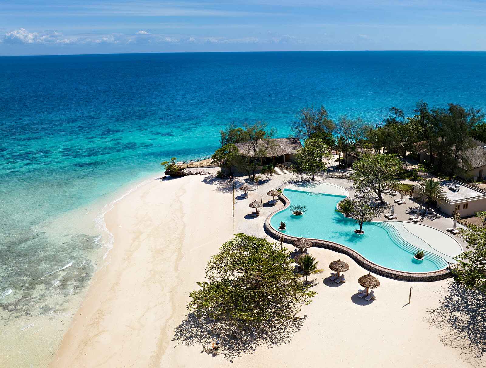 Bawe Island: Blick auf den Pool Bawe Island: Blick auf den Pool