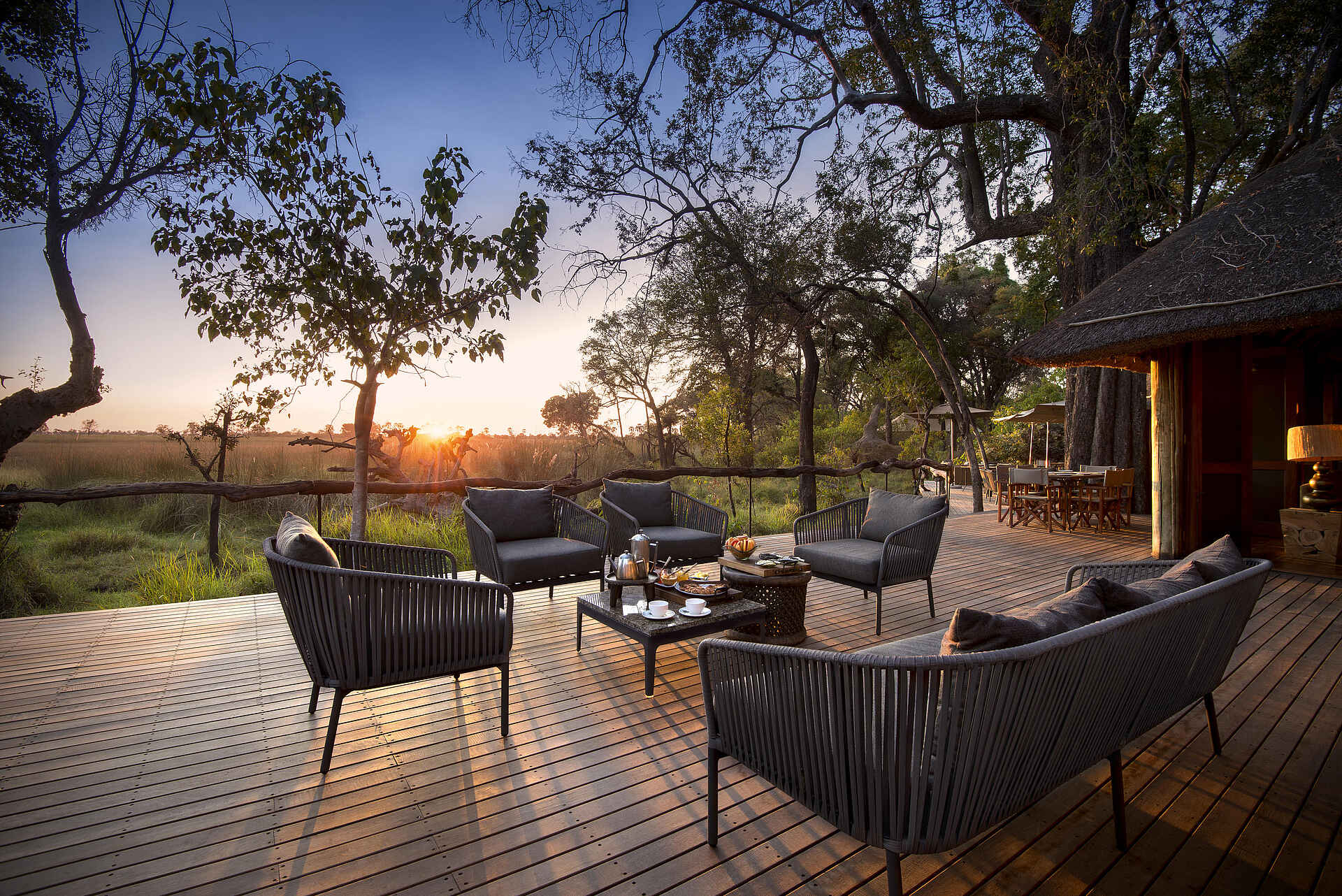 Nxabega Okavango Tented Camp: Sonnenaufgang