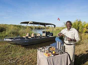 Nxabega Okavango Tented Camp: Picknick am Boot