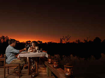 Simbavati Waterside Lodge: Dämmerung