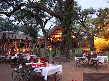 Elephant Valley Lodge: Abendessen im Freien Elephant Valley Lodge: Abendessen im Freien
