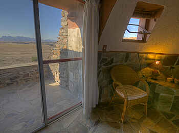 Rostock Ritz Desert Lodge: Terrasse eines Standardzimmers Rostock Ritz Desert Lodge: Terrasse eines Standardzimmers