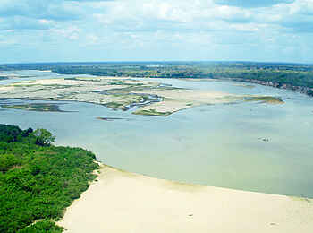 Selous Impala Camp: Vogelperspektive Rufiji