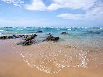 Thonga Beach Lodge: Strand vor der Lodge Thonga Beach Lodge: Strand vor der Lodge