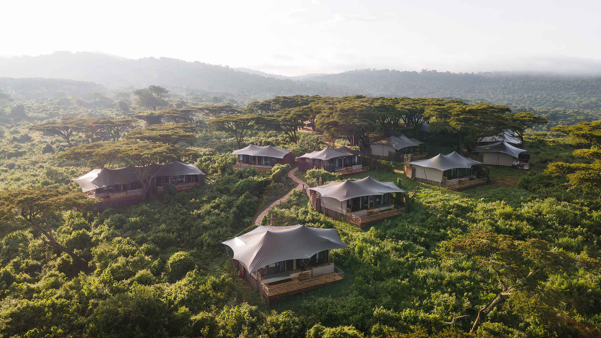 Craters Edge Lodge: Lodge von oben