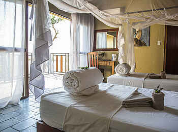 Namushasha River Lodge: Interieur eines Zimmers Namushasha River Lodge: Interieur eines Zimmers