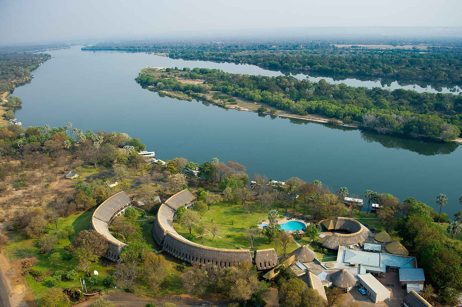 A'Zambezi River Lodge: Luftbild A'Zambezi River Lodge: Luftbild