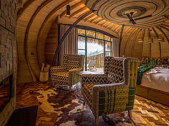 Bisate Lodge: Villa Innenraum