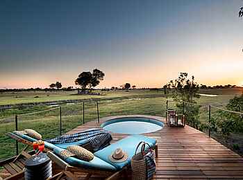 Camp Tawana: Veranda mit Privatpool Camp Tawana: Veranda mit Privatpool