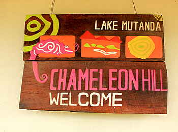 Chameleon Hills Lodge: Das Willkommensschild