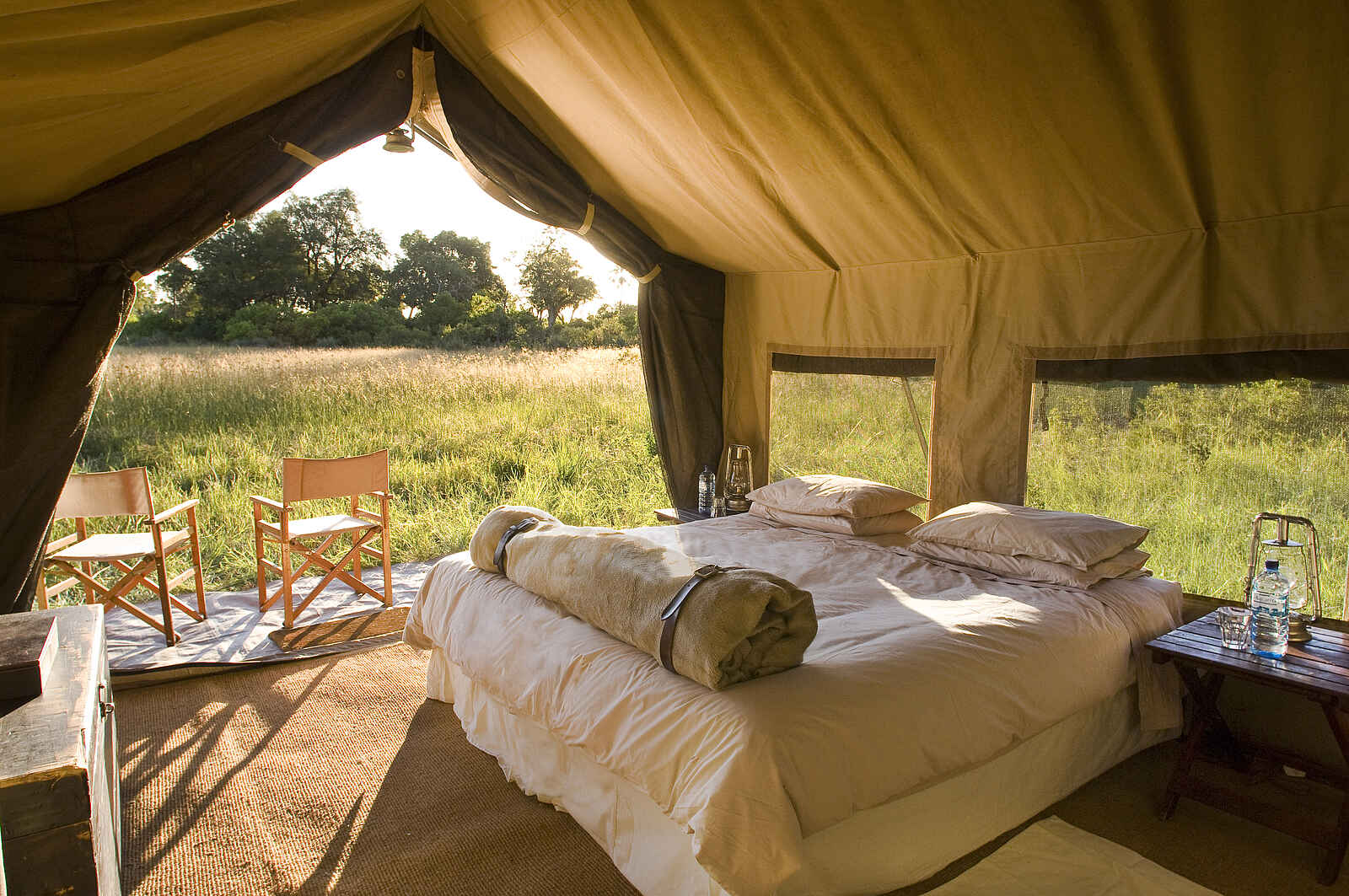 Chobe under Canvas: Zelteinrichtung Chobe under Canvas: Zelteinrichtung