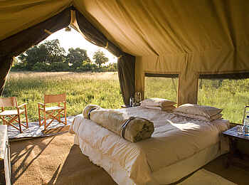 Chobe under Canvas: Zelteinrichtung