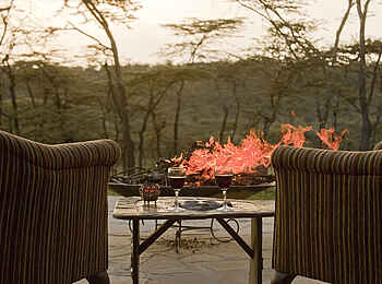 Kicheche Valley Camp: Abend am Feuer Kicheche Valley Camp: Abend am Feuer