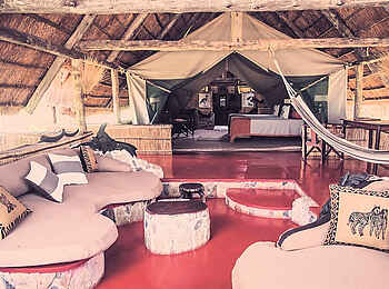 Mwagusi Safari Camp: Interieur einer Banda