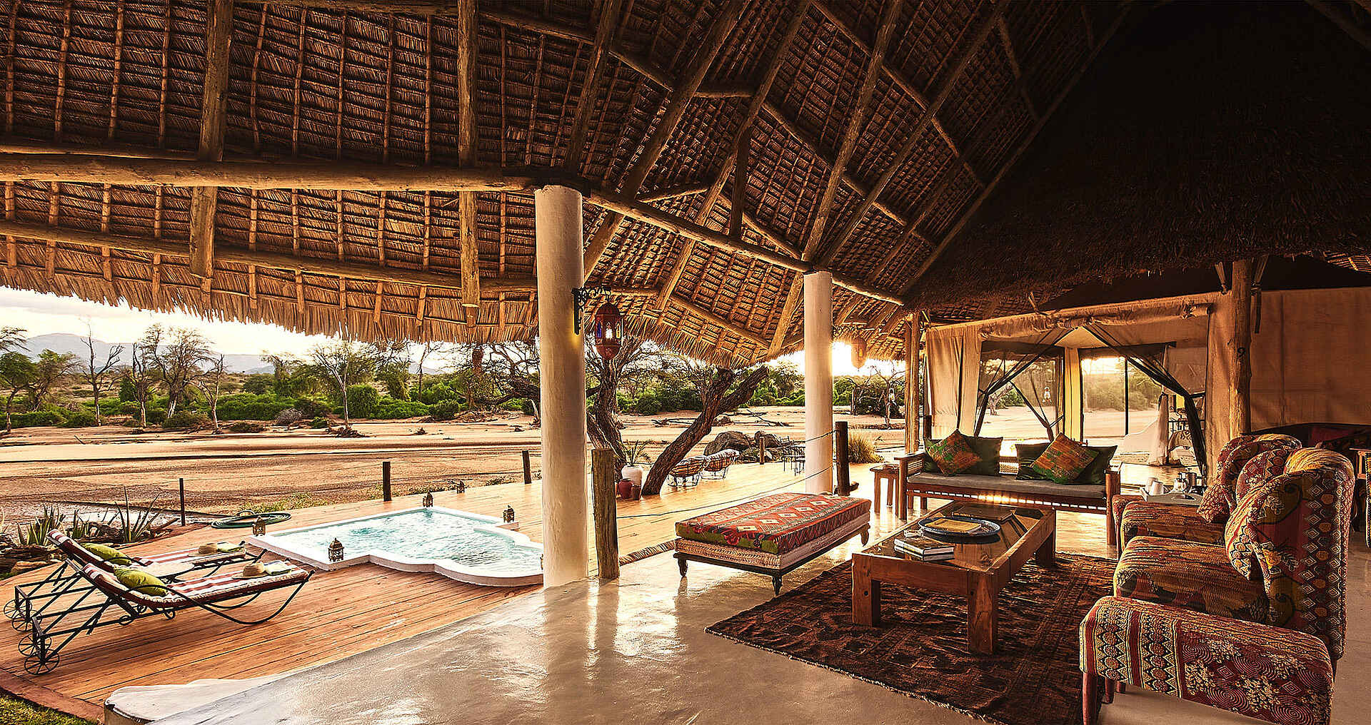 Sasaab Camp: Blick aus der Lounge