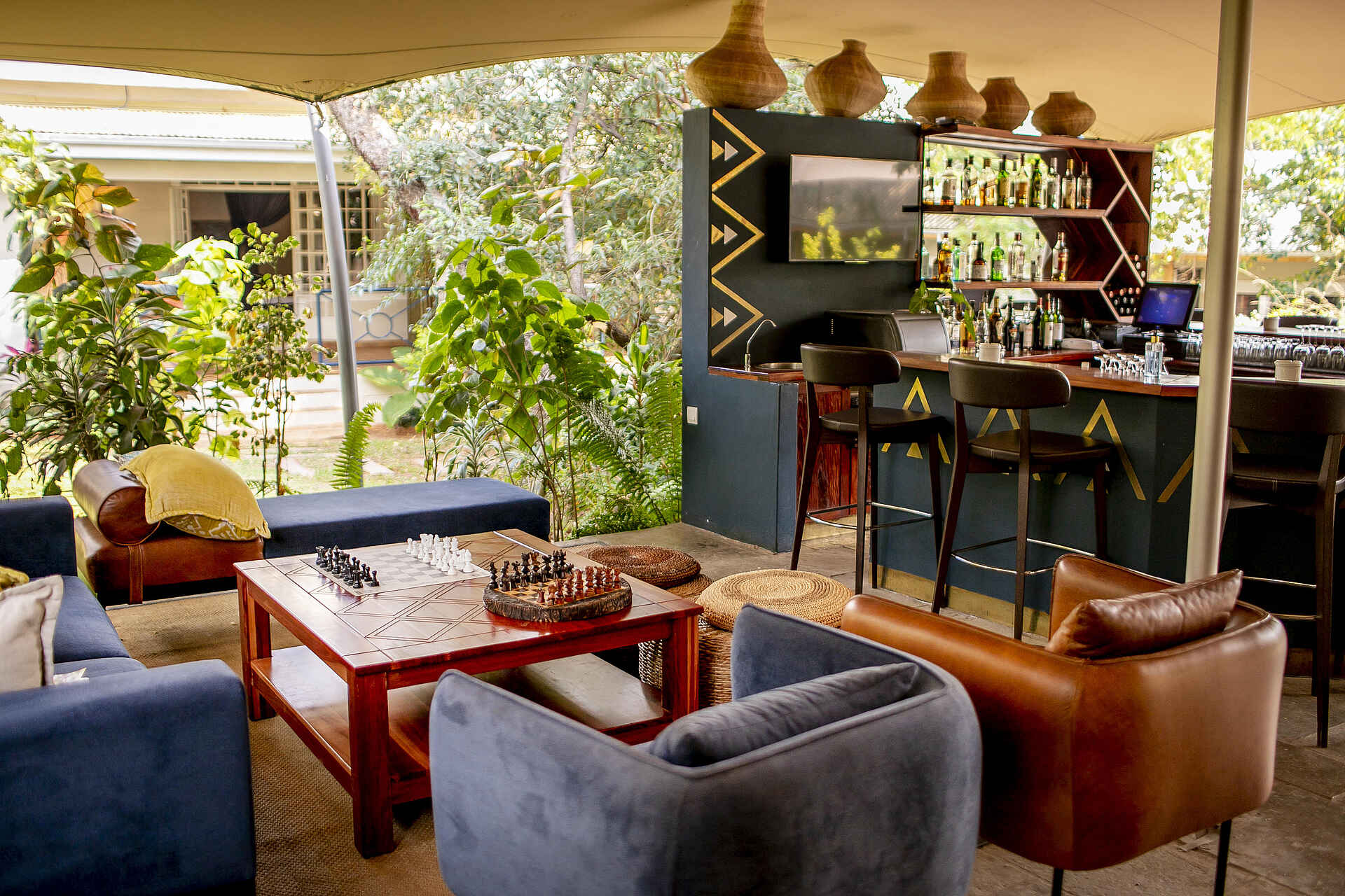 Shongwe Lookout Lodge: In der Lounge