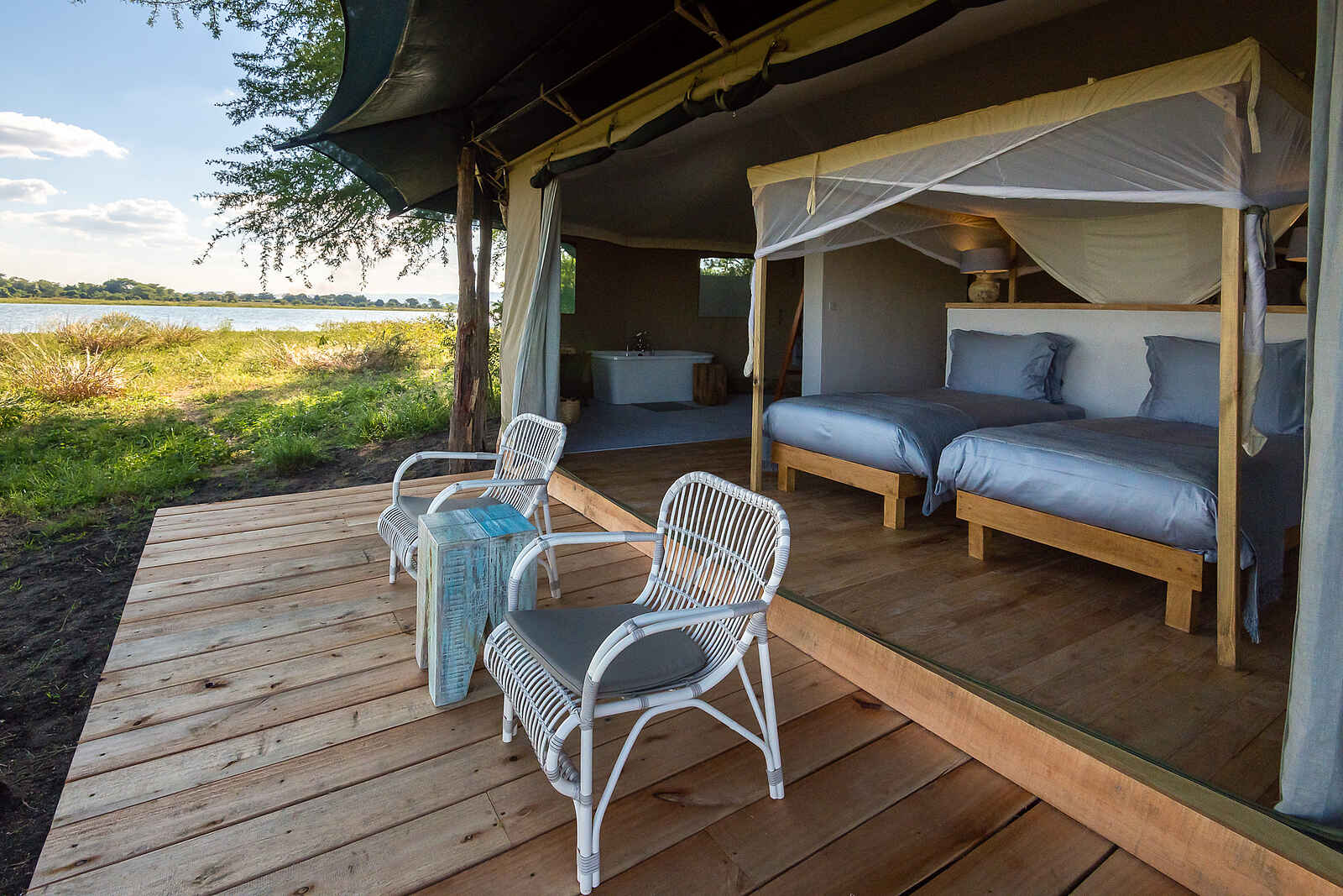 Kuthengo Camp: Private Veranda Kuthengo Camp: Private Veranda