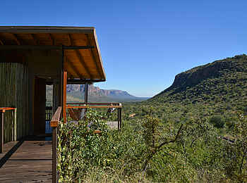 Marataba Mountain Lodge: Private Terrasse mit Ausblick auf die Berge Marataba Mountain Lodge: Private Terrasse mit Ausblick auf die Berge
