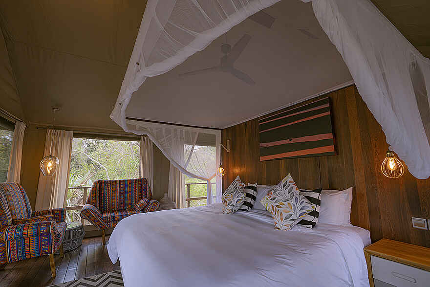 Muzimu Lodge: Ein Doppelzimmer Muzimu Lodge: Ein Doppelzimmer