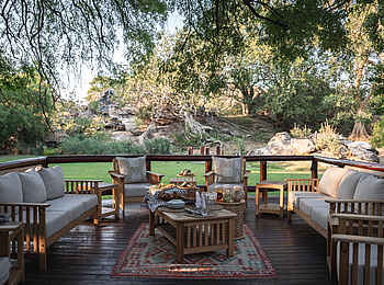 Tuli Safari Lodge Mashatu: Terrasse