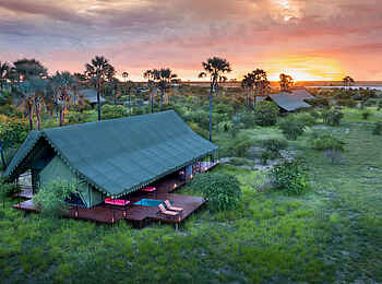 Jack's Camp: Blick auf ein Gästezelt