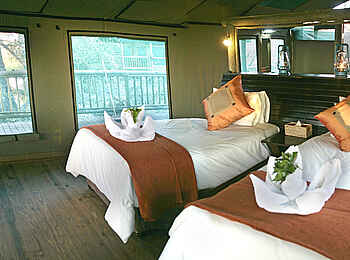 Moremi Crossing: Zeltinterieur Moremi Crossing: Zeltinterieur