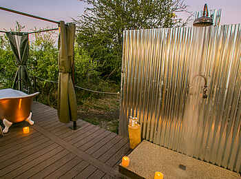 Old Drift Lodge: Eine Außendusche Old Drift Lodge: Eine Außendusche