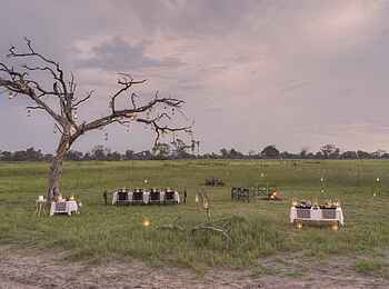 Nxabega Okavango Tented Camp: Dinner im Busch