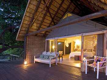 Pafuri Camp: Blick vom Bett nach draußen