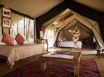 Serian´s Lamai Camp: Gästezelt Blick hinein