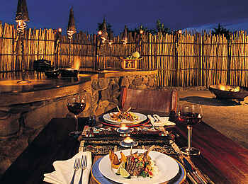 Makweti Safari Lodge: Abendessen in der Boma