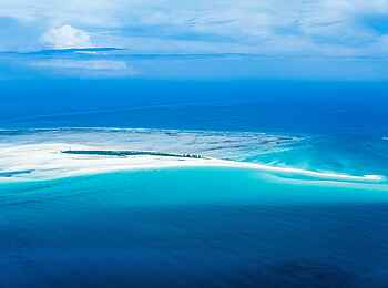 Anantara Medjumbe Island Resort: Blick auf die Insel bei Ebbe