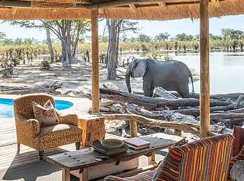 Elephant Pan Camp: Auf der Terrasse Elephant Pan Camp: Auf der Terrasse