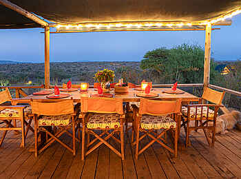Laikipia Wilderness Main Camp: Dinner Laikipia Wilderness Main Camp: Dinner