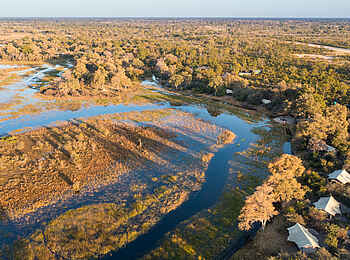 Okavango Explorers Camp: Die Gesamtansicht des Camps Okavango Explorers Camp: Die Gesamtansicht des Camps